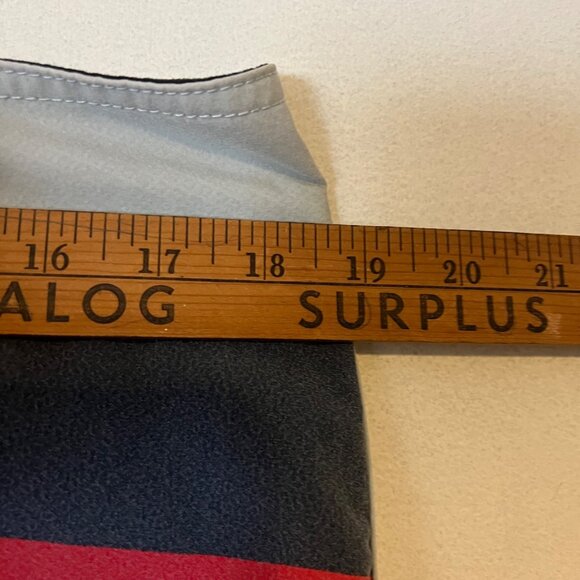 Quicksilver Swim Board Shorts Mens 34 Red White Blue Tie Waist - Picture 5 of 12